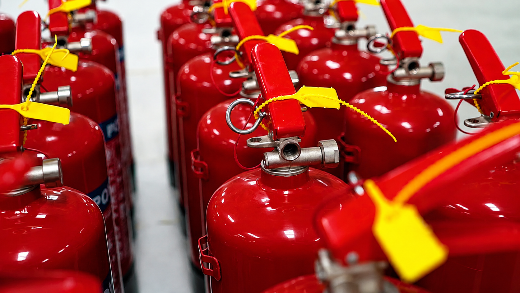 Fire extinguishers in manufacture